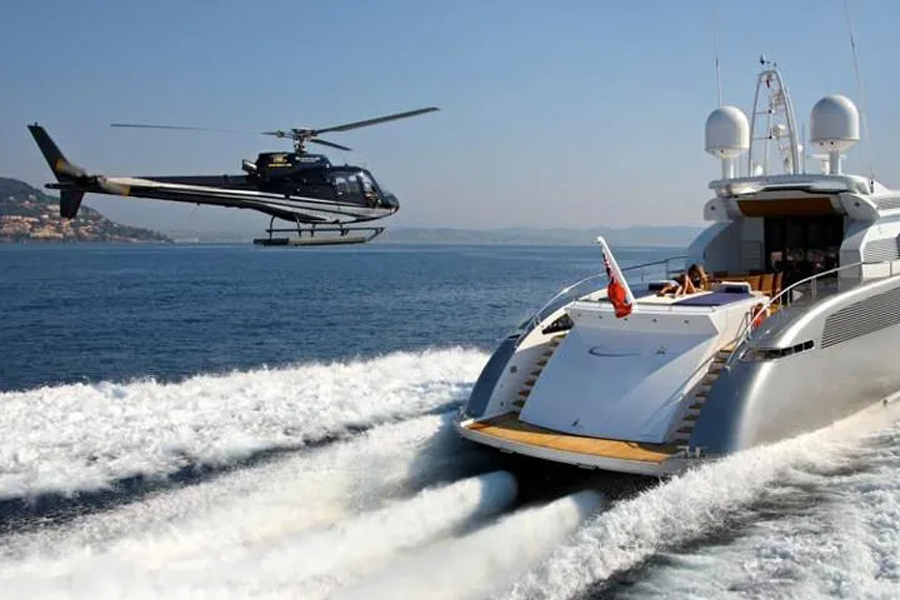 Sasakyang panghimpapawid at yate